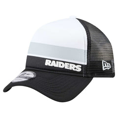 Youth Sport Night Color Block 9FORTY A-Frame Trucker Adjustable Hat - Las Vegas Raiders
