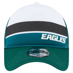 Youth Sport Night Color Block 9FORTY A-Frame Trucker Adjustable Hat - Philadelphia Eagles