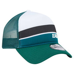 Youth Sport Night Color Block 9FORTY A-Frame Trucker Adjustable Hat - Philadelphia Eagles