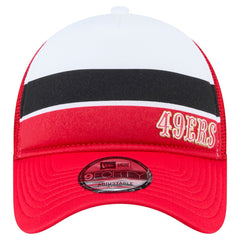 Youth Sport Night Color Block 9FORTY A-Frame Trucker Adjustable Hat - San Francisco 49ers