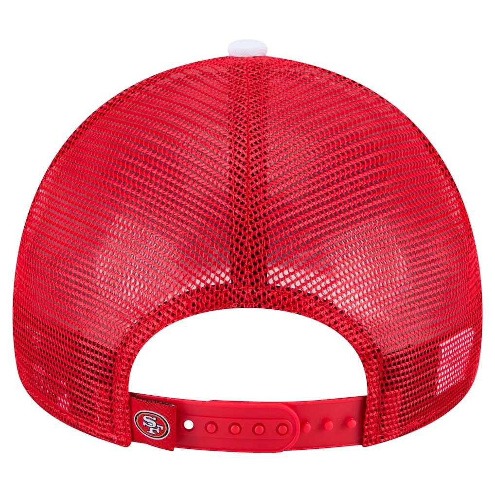 Youth Sport Night Color Block 9FORTY A-Frame Trucker Adjustable Hat - San Francisco 49ers
