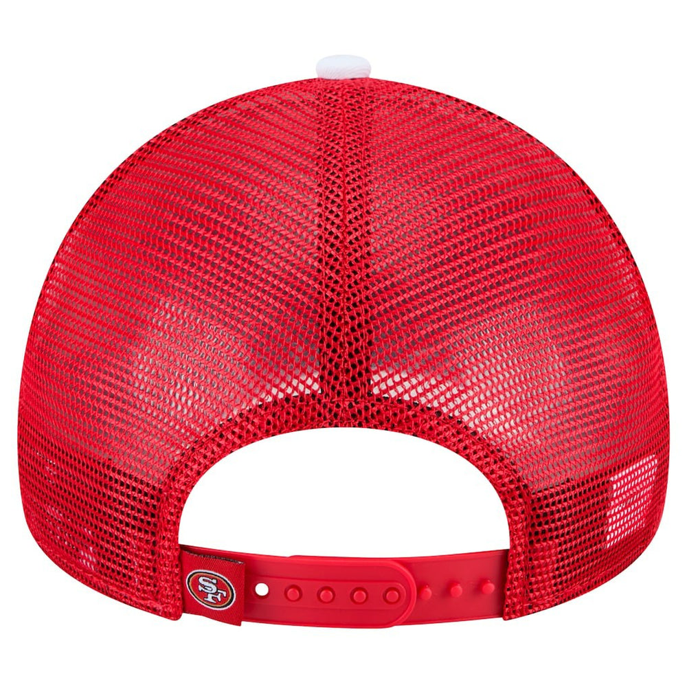 Youth Sport Night Color Block 9FORTY A-Frame Trucker Adjustable Hat - San Francisco 49ers
