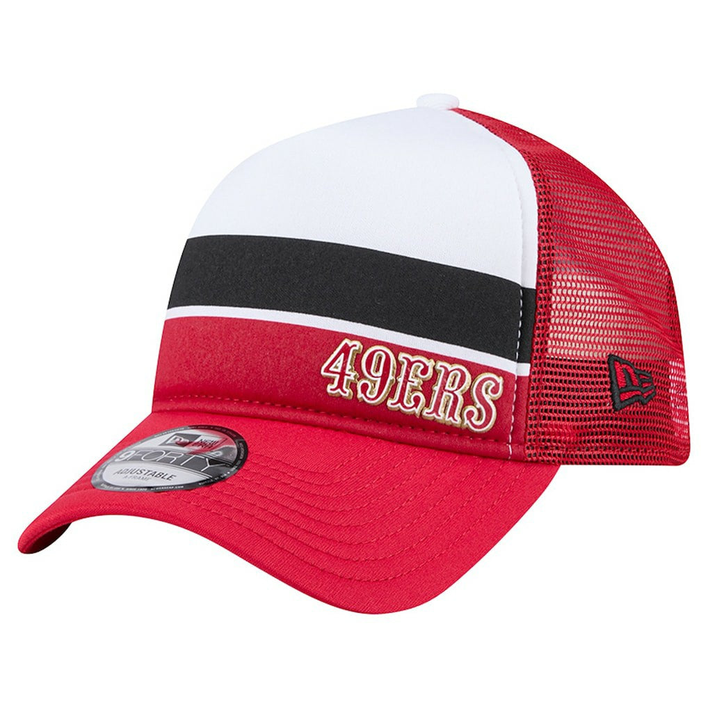 Preschool Sport Night Color Block 9FORTY A-Frame Trucker Adjustable Hat - San Francisco 49ers
