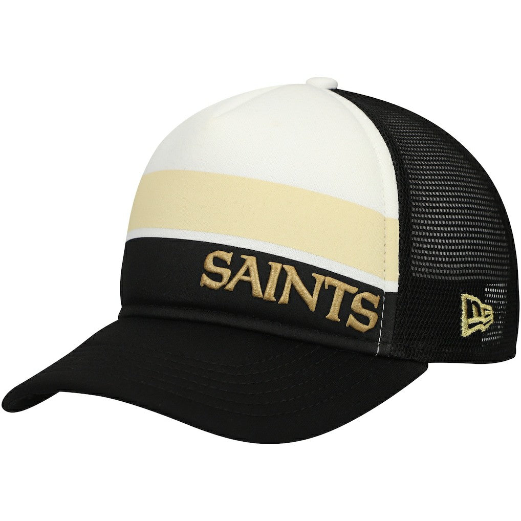 Preschool Sport Night Color Block 9FORTY A-Frame Trucker Adjustable Hat - New Orleans Saints