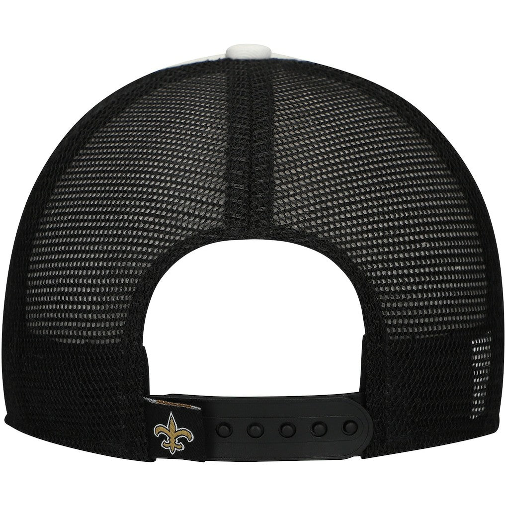 Preschool Sport Night Color Block 9FORTY A-Frame Trucker Adjustable Hat - New Orleans Saints