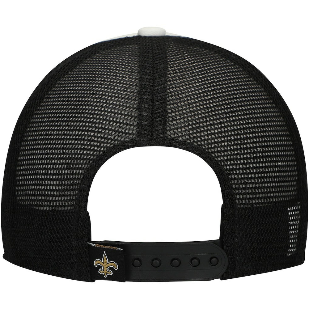 Preschool Sport Night Color Block 9FORTY A-Frame Trucker Adjustable Hat - New Orleans Saints