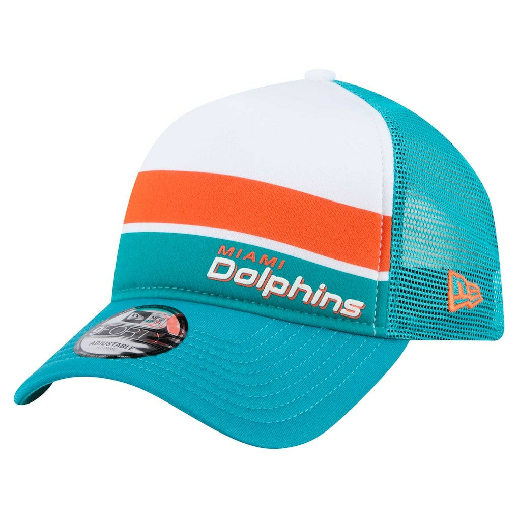 Preschool Sport Night Color Block 9FORTY A-Frame Trucker Adjustable Hat - Miami Dolphins