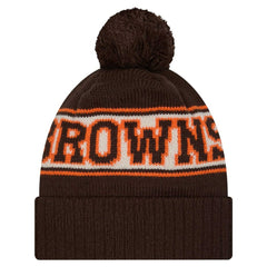 Youth  Retro Cuffed Knit Hat with Pom - Cleveland Browns