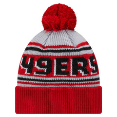 Youth Main Cuffed Knit Hat with Pom - San Francisco 49ers