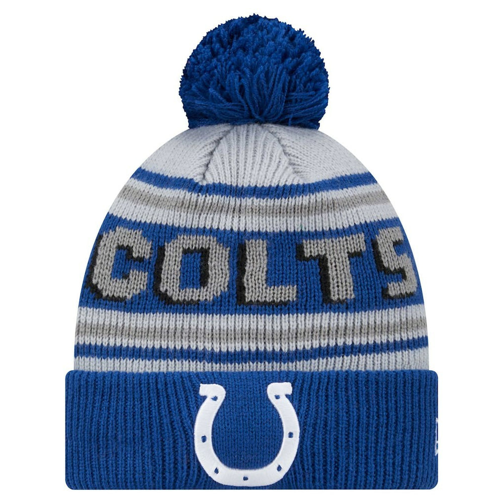 Youth Main Cuffed Knit Hat with Pom - Indianapolis Colts