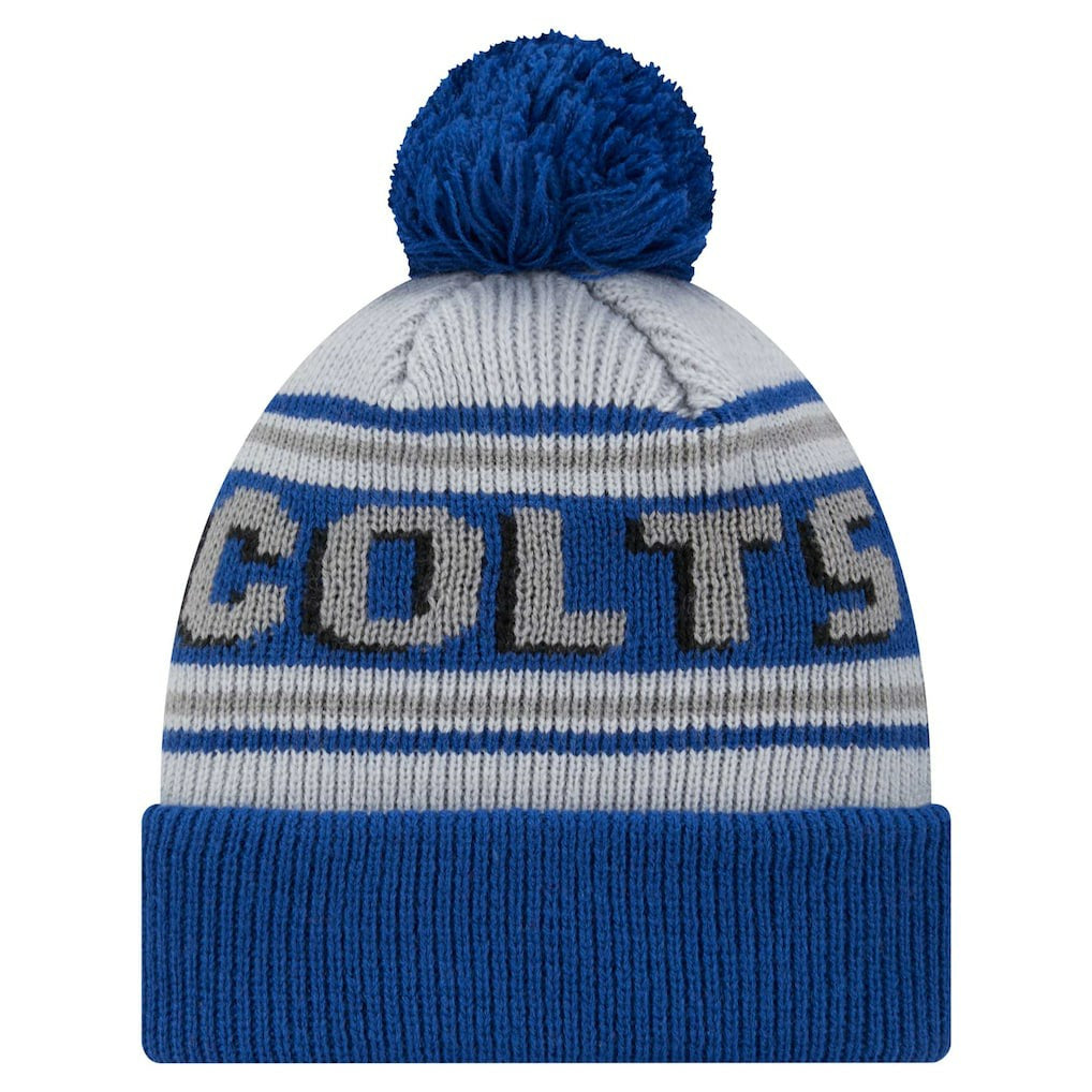 Youth Main Cuffed Knit Hat with Pom - Indianapolis Colts