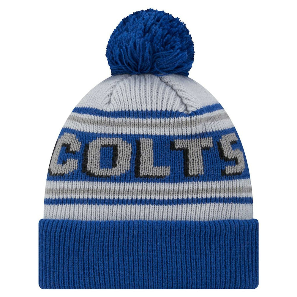 Youth Main Cuffed Knit Hat with Pom - Indianapolis Colts