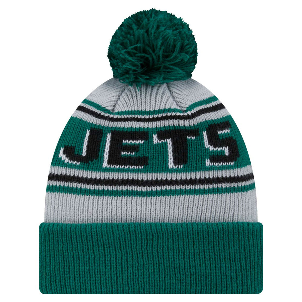Youth Main Cuffed Knit Hat with Pom - New York Jets