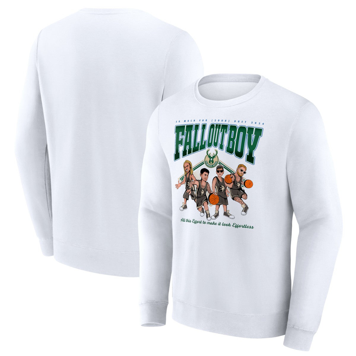 NBA Fall Out Boy x Milwaukee Bucks So Much For (2our) Dust Fleece Pullover Sweatshirt