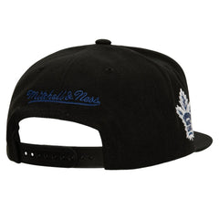 NHL Black Toronto Maple Leafs Mitchell & Ness Retro Script Colorblock Snapback Hat