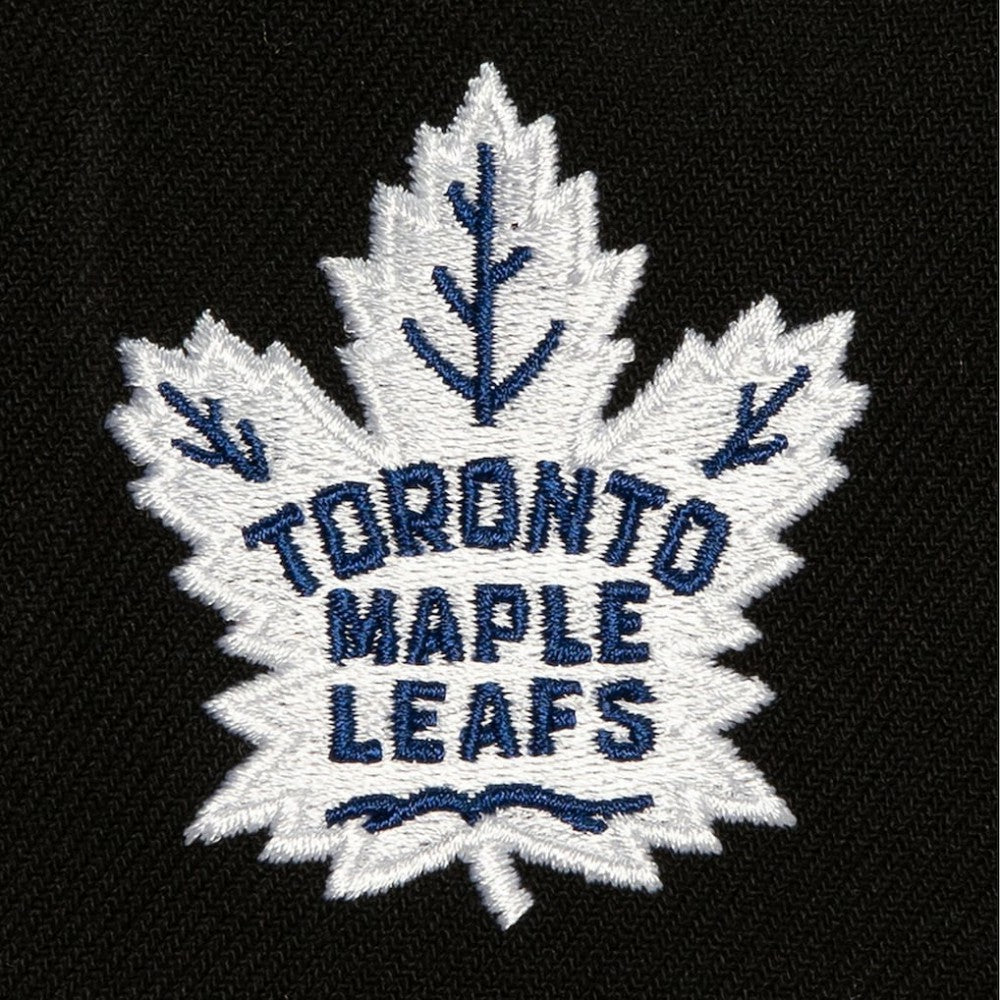NHL Black Toronto Maple Leafs Mitchell & Ness Retro Script Colorblock Snapback Hat