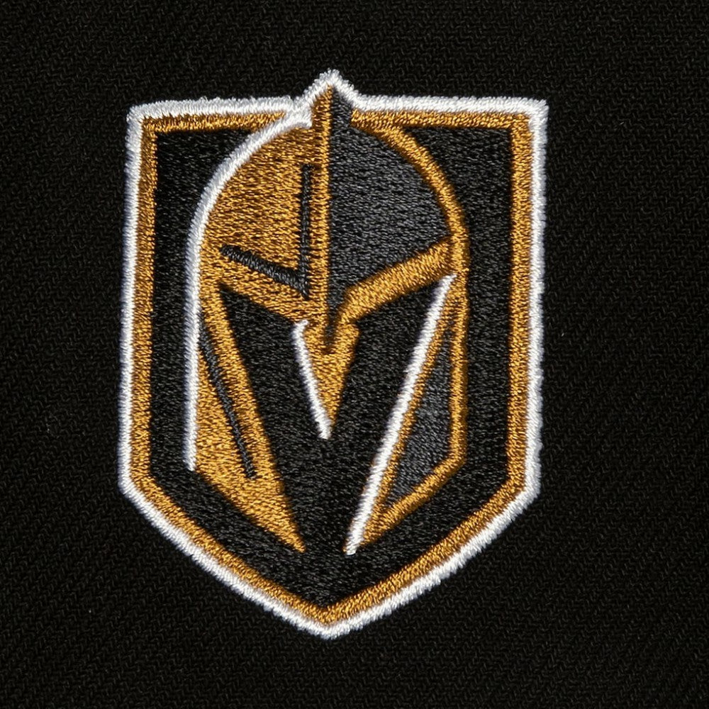 NHL Black Vegas Golden Knights Mitchell & Ness Retro Script Colorblock Snapback Hat