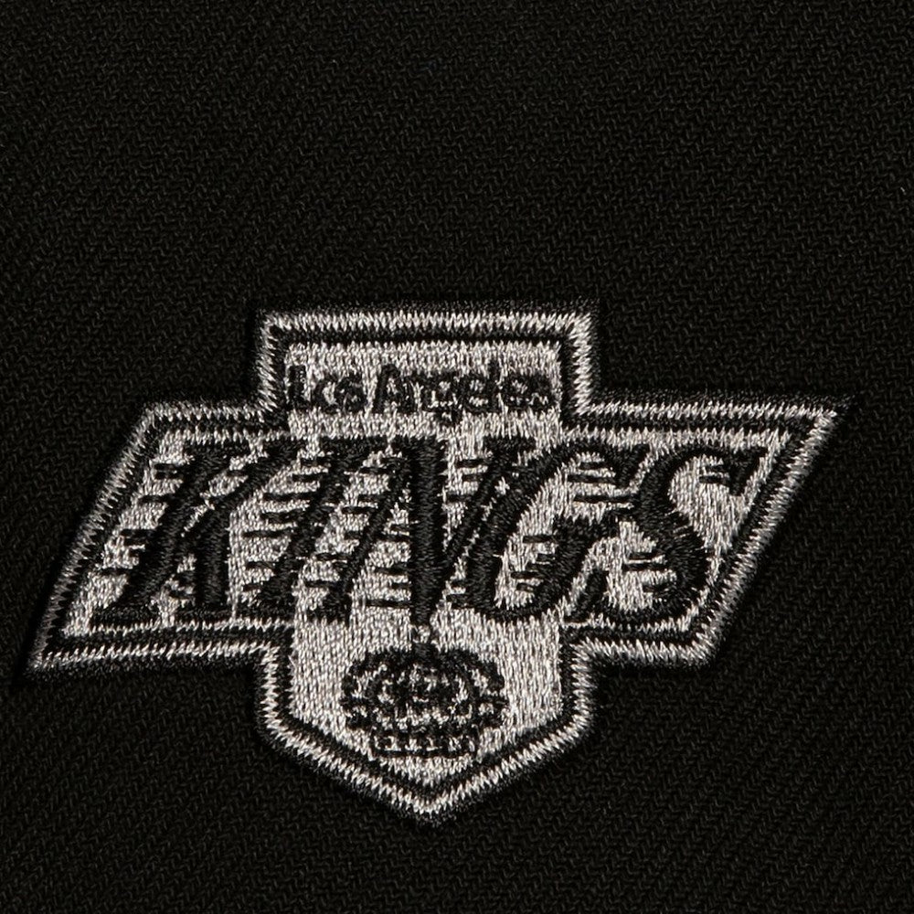 NHL Black Los Angeles Kings Mitchell & Ness Retro Script Colorblock Snapback Hat
