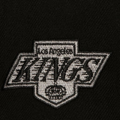 NHL Black Los Angeles Kings Mitchell & Ness Retro Script Colorblock Snapback Hat