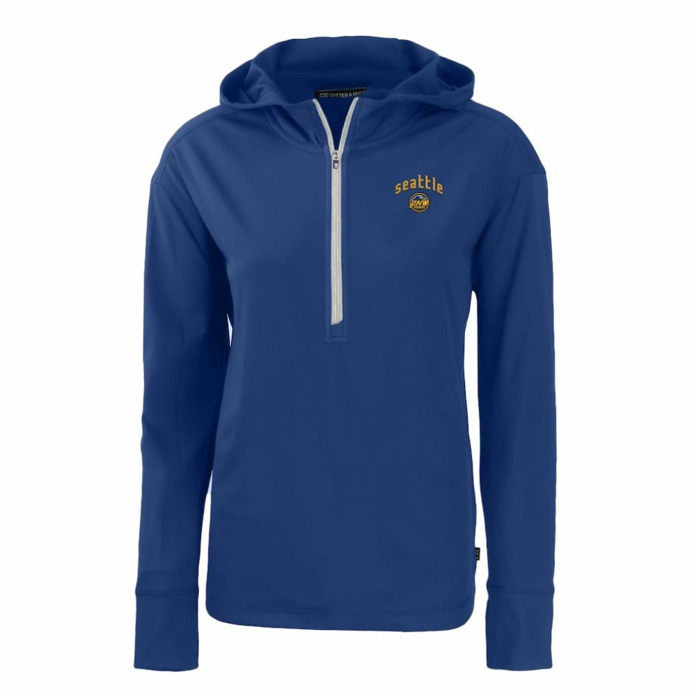 MLB Seattle Mariners Cutter & Buck Women's City Connect Daybreak Eco Recycled Half-Zip Hoodie