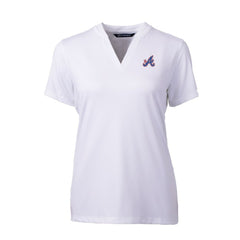 MLB Atlanta Braves Cutter & Buck Women's City Connect DryTec Forge Stretch V-Neck Blade Top