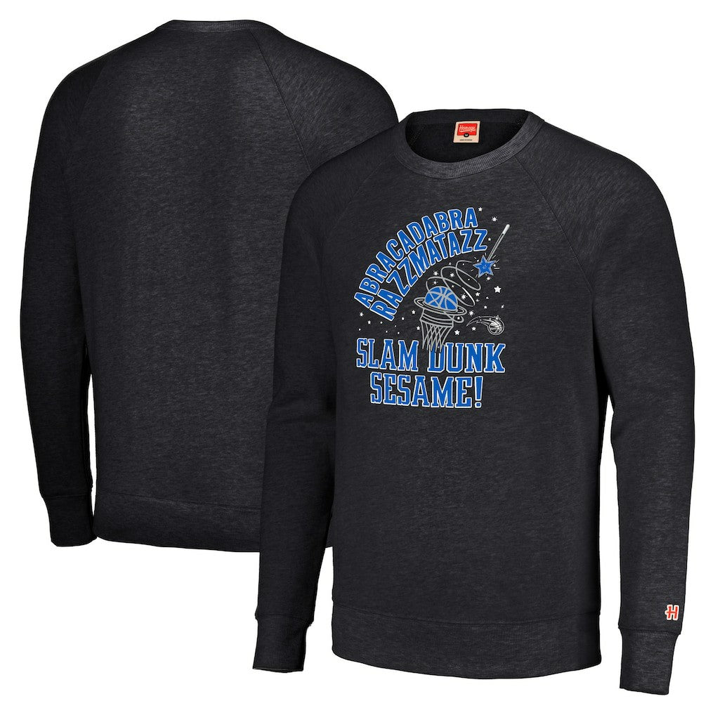 NBA Orlando Magic Homage Unisex Slam Dunk Sesame Tri-Blend Crew Raglan Pullover Sweatshirt