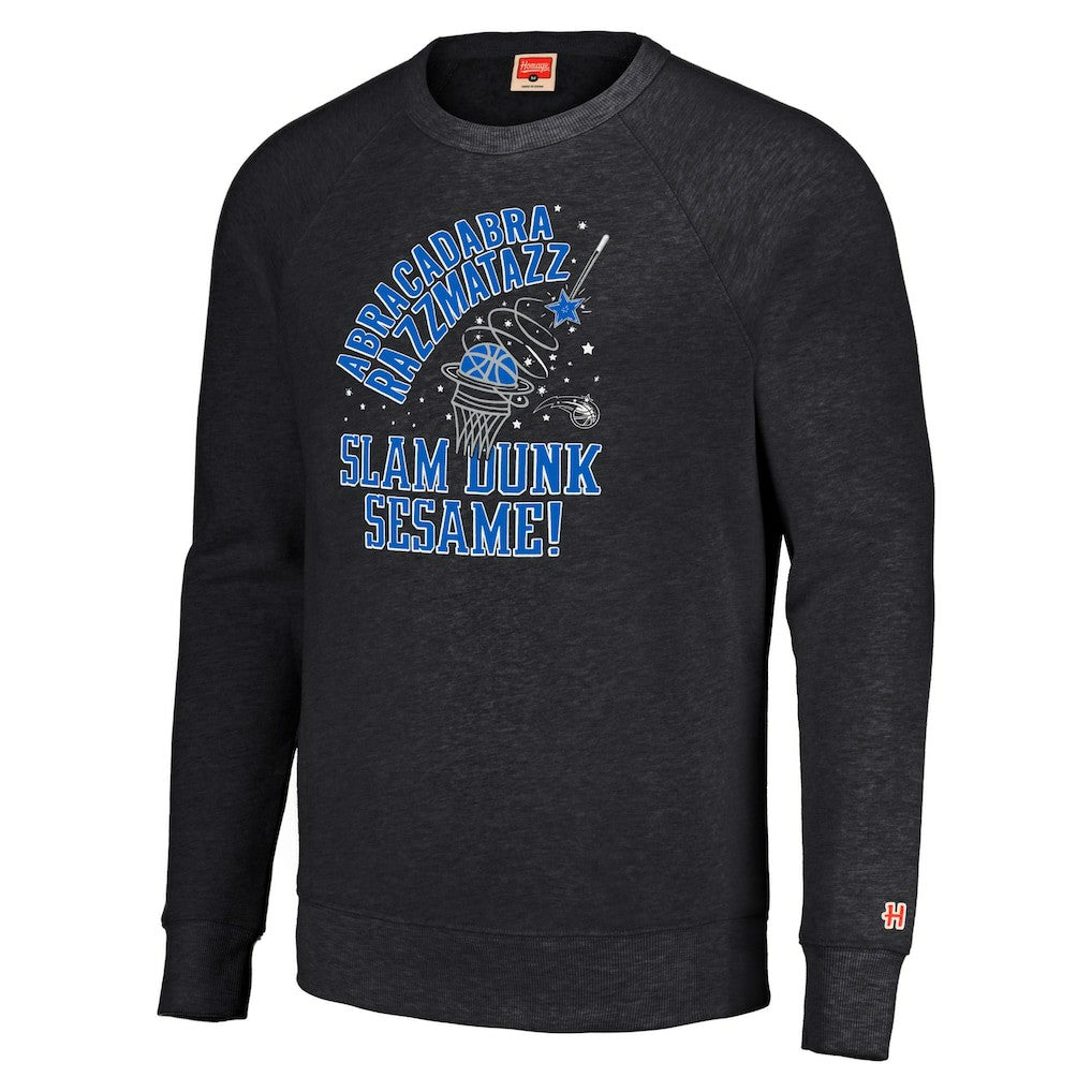 NBA Orlando Magic Homage Unisex Slam Dunk Sesame Tri-Blend Crew Raglan Pullover Sweatshirt