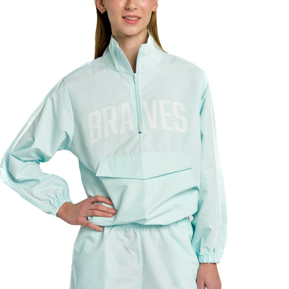 MLB Atlanta Braves Lusso Women's Parker Half-Zip Jacket