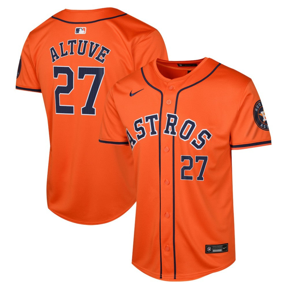 MLB Jose Altuve Houston Astros Nike Youth Alternate Limited Player Jersey – Orange