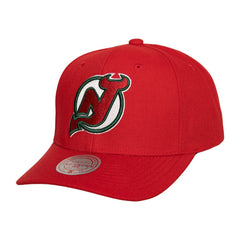 NHL Red New Jersey Devils Mitchell & Ness Team Ground Pro Adjustable Hat