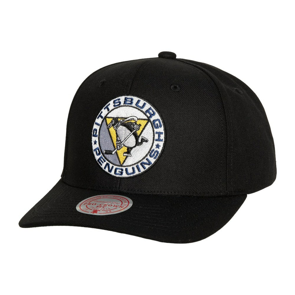 NHL Black Pittsburgh Penguins Mitchell & Ness Team Ground Pro Adjustable Hat