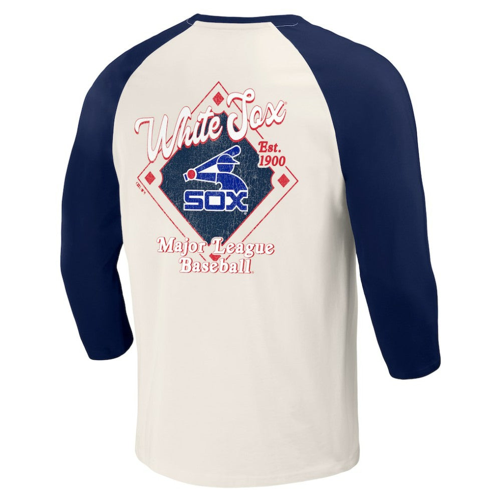 MLB Chicago White Sox Darius Rucker Collection by Fanatics Cooperstown Collection Raglan 3/4-Sleeve T-Shirt