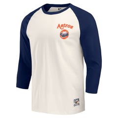MLB Houston Astros Darius Rucker Collection by Fanatics Cooperstown Collection Raglan 3/4-Sleeve T-Shirt