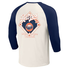 MLB Houston Astros Darius Rucker Collection by Fanatics Cooperstown Collection Raglan 3/4-Sleeve T-Shirt