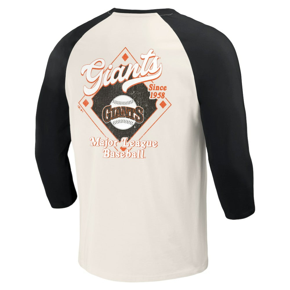 MLB San Francisco Giants Darius Rucker Collection by Fanatics Cooperstown Collection Raglan 3/4-Sleeve T-Shirt