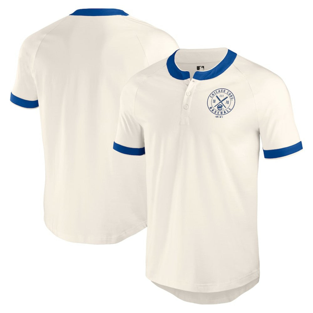 MLB Chicago Cubs Darius Rucker Collection by Fanatics Henley Raglan T-Shirt