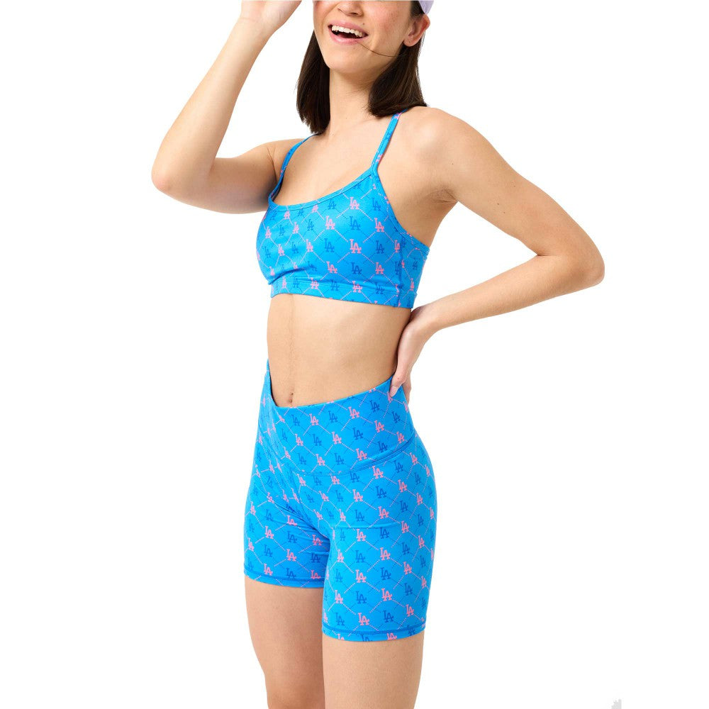 MLB Los Angeles Dodgers Terez Women's TLC Printed High-Waisted Bike Shorts