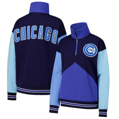MLB Chicago Cubs Terez Women's Classic Colorblock Quarter-Zip Sweatshirt