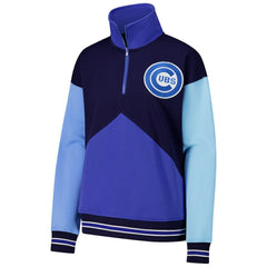 MLB Chicago Cubs Terez Women's Classic Colorblock Quarter-Zip Sweatshirt