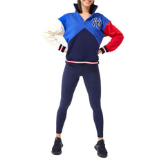 MLB New York Yankees Terez Women's Classic Colorblock Quarter-Zip Sweatshirt