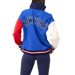 MLB New York Yankees Terez Women's Classic Colorblock Quarter-Zip Sweatshirt