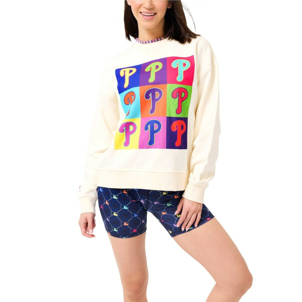MLB Philadelphia Phillies Terez Women's Classic Oversized Pullover Sweatshirt