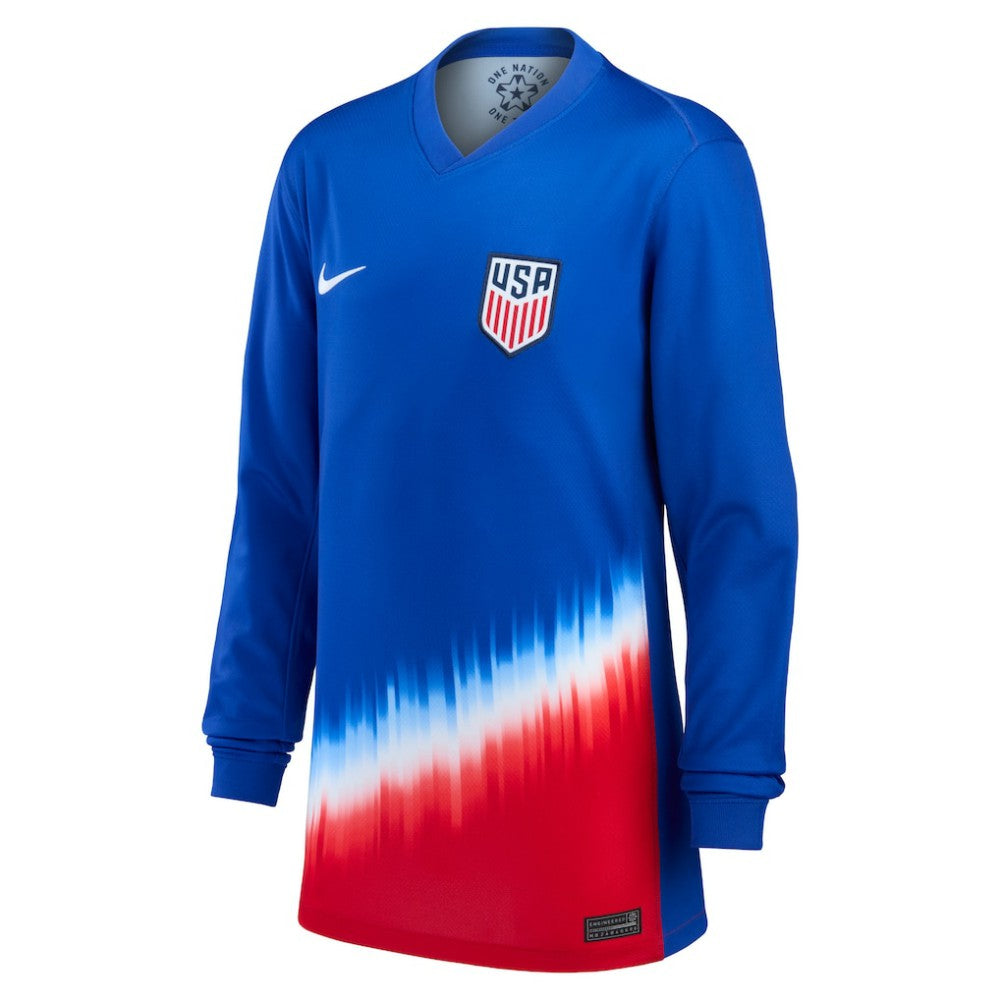 USMNT Youth 2024 Away Replica Long Sleeve Jersey - Nike Blue
