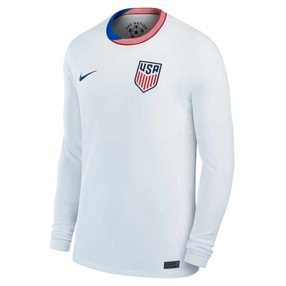 USMNT 2024 Home Replica Long Sleeve Jersey - Nike White