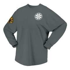 NHL Gray Boston Bruins Fanatics Women's 100th Anniversary Spirit Jersey T-Shirt
