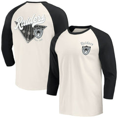 Darius Rucker Collection Raglan 3/4 Sleeve T-Shirt - Las Vegas Raiders