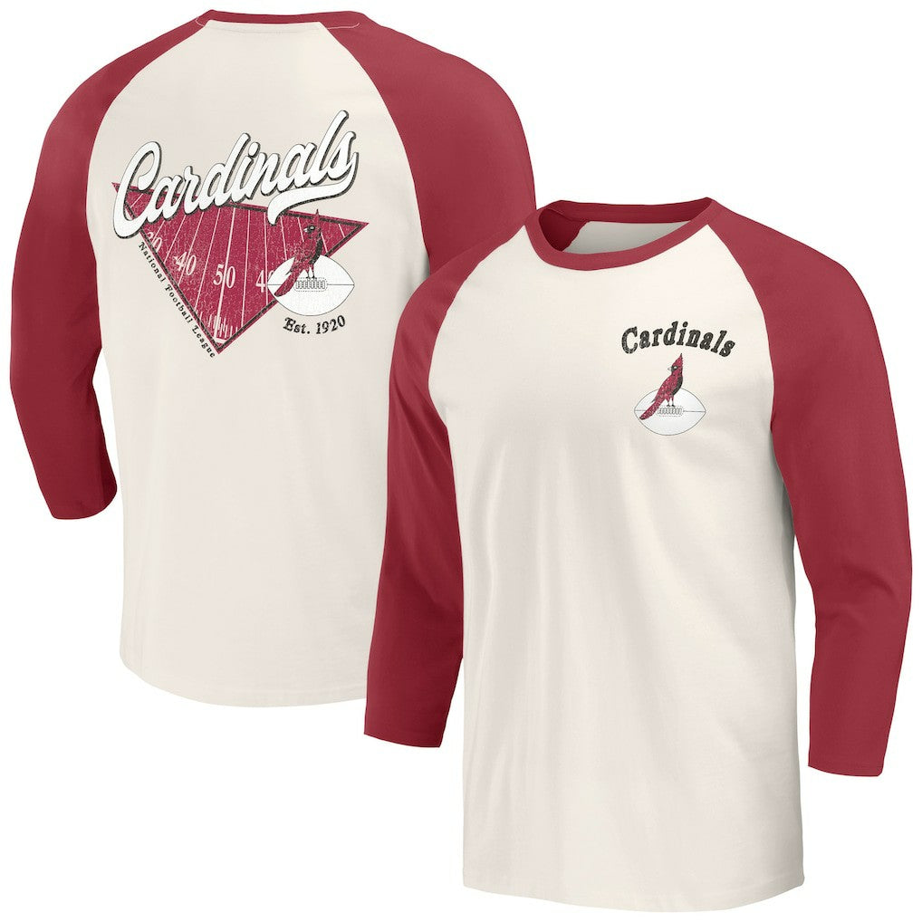 Darius Rucker Collection Raglan 3/4 Sleeve T-Shirt - Arizona Cardinals