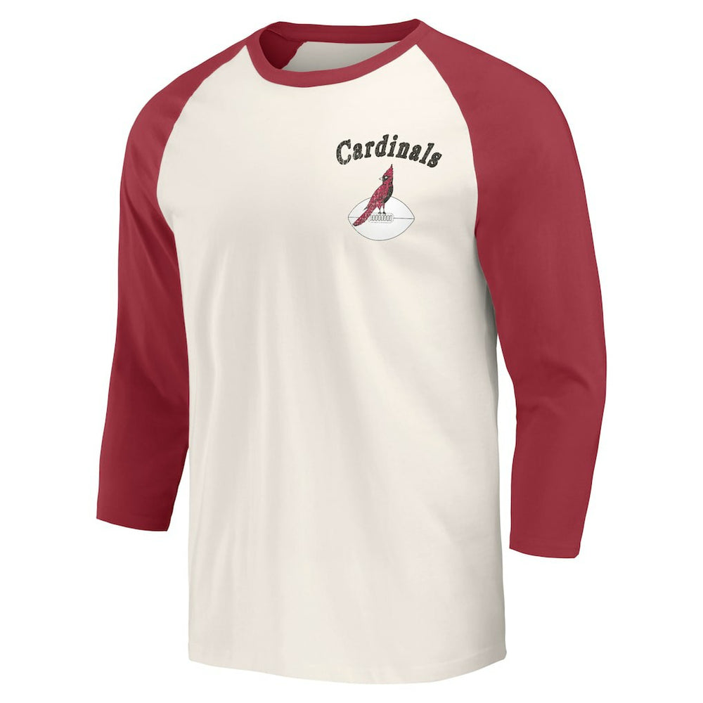 Darius Rucker Collection Raglan 3/4 Sleeve T-Shirt - Arizona Cardinals