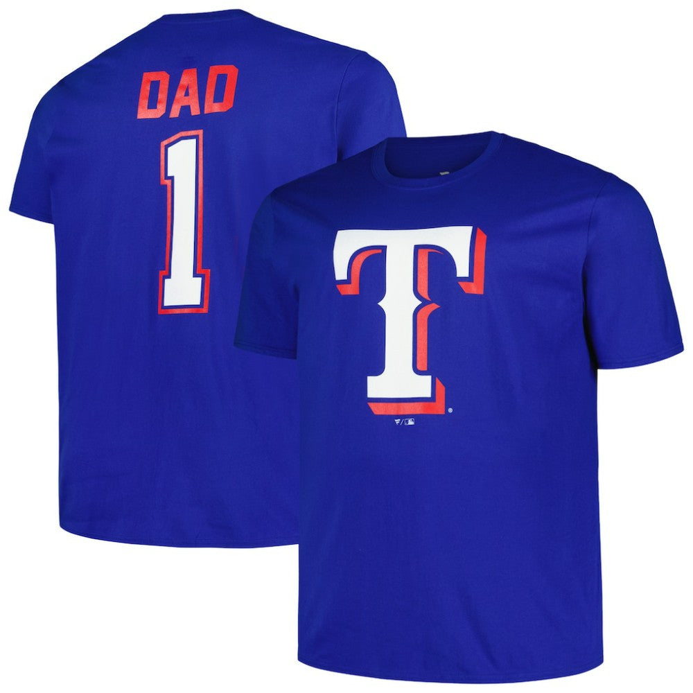 MLB Texas Rangers Profile Big & Tall #1 Dad T-Shirt