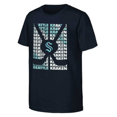 NHL Deep Sea Blue Seattle Kraken Youth Box T-Shirt
